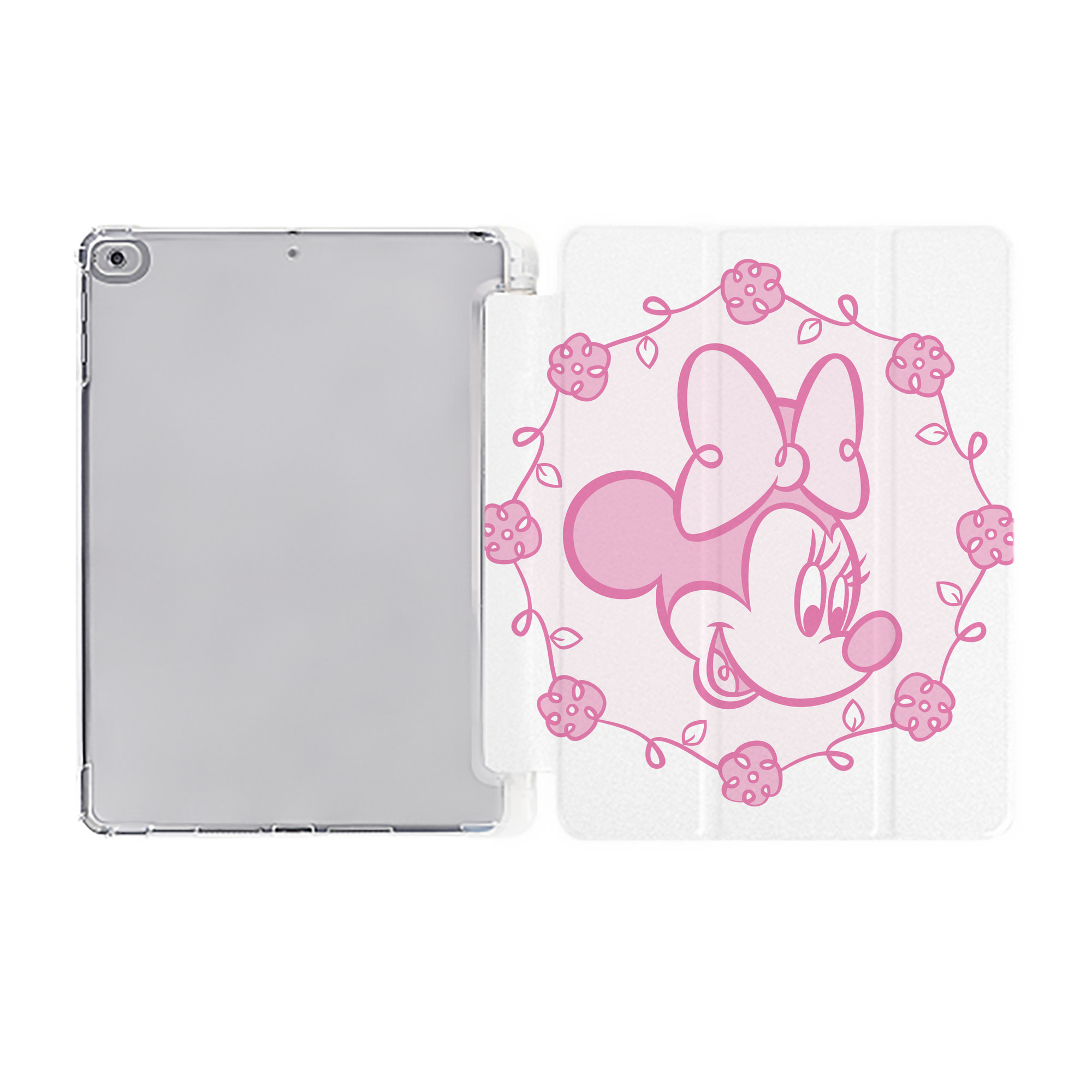 （画像用） ミッキーマウス Mickey Mouse IPad ケース ペン収納付き 三つ折りスタンド PUレザー×シリコン 対応機種9.5/10.5/10.9インチ
